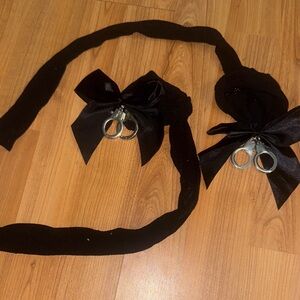 Elegant Black Bow Fishnets